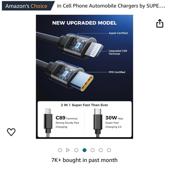 4 in 1 Retractable Car Charger, iPhone and android Fast Charging Adapter - Picture 6 of 7